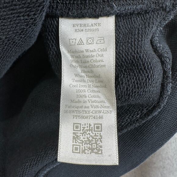 Everlane Uniform Sweatshirt Womens XS Black Terry Crew Neck Pullover Activewear - Picture 5 of 7